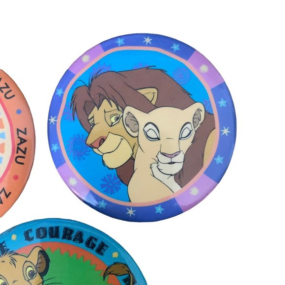 Vintage 90s Lion King Pins Buttons Zazu Simba Disney Pinback - Picture 4 of 10